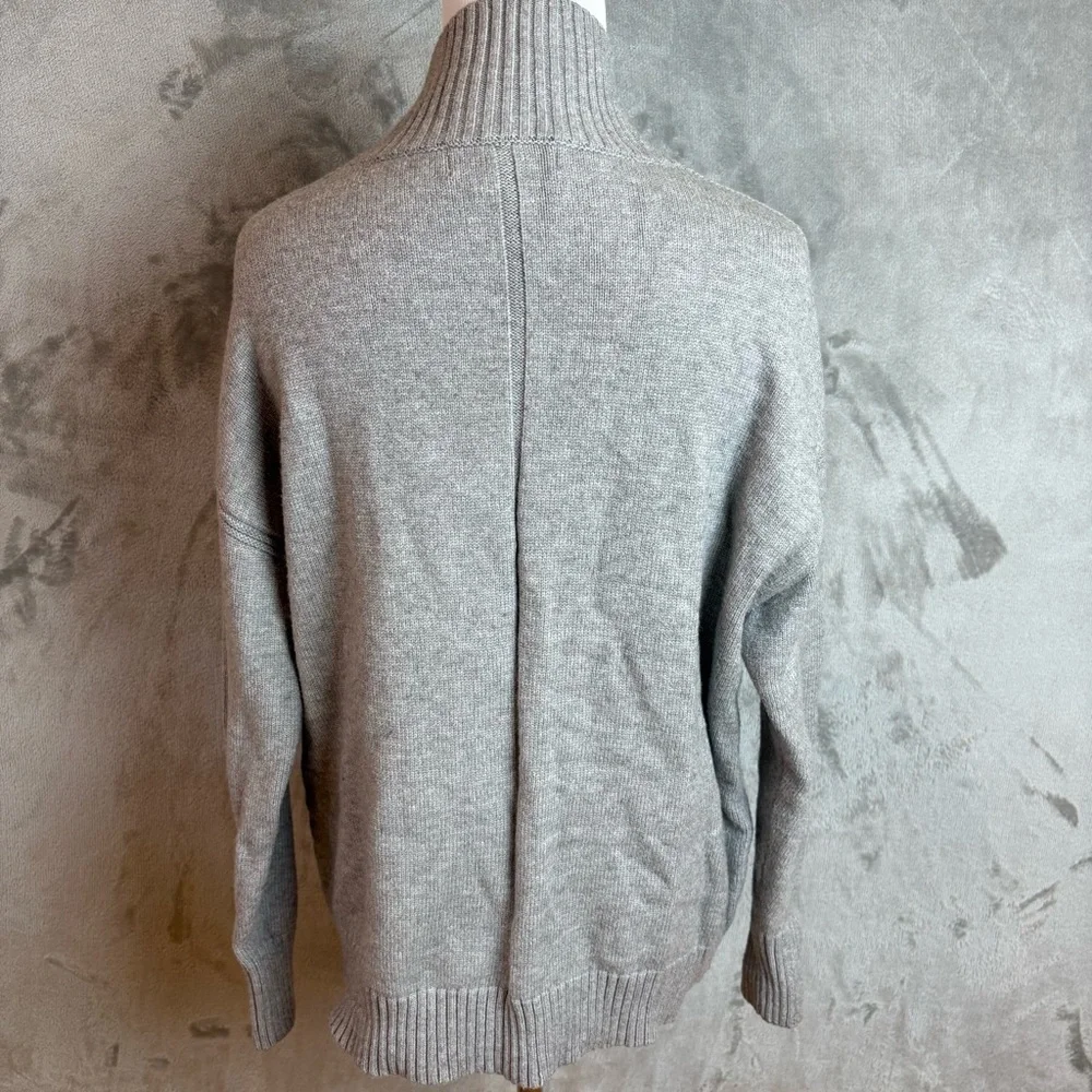 Magaschoni Mock Turtleneck Cozy Gray Sweater Wmn’s Petite Sz S